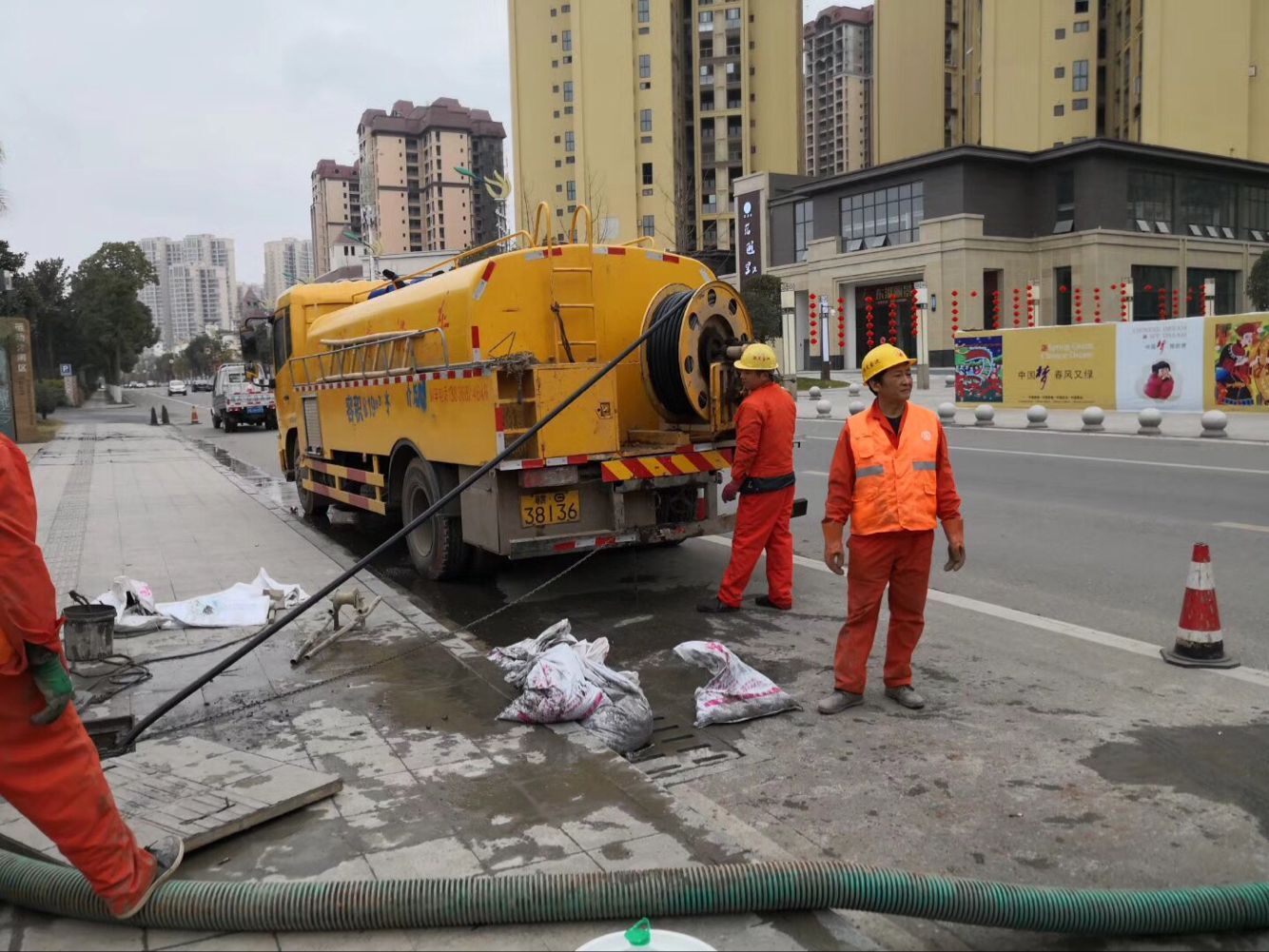 滨湖排污管道清淤-管道清洗